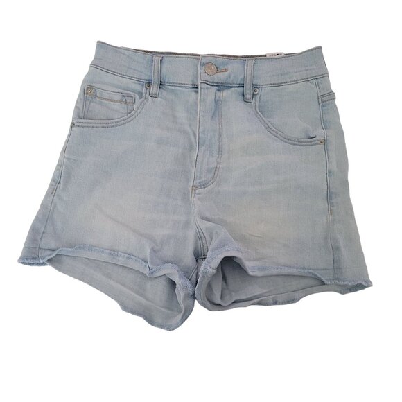 Garage Jean Shorts Womens Size 1 High Waist Light Wash Denim Booty Short Juniors - Picture 1 of 6